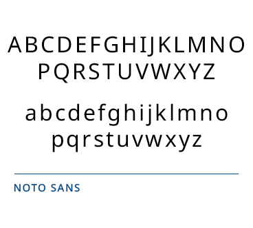 Schriftart Noto Sans
