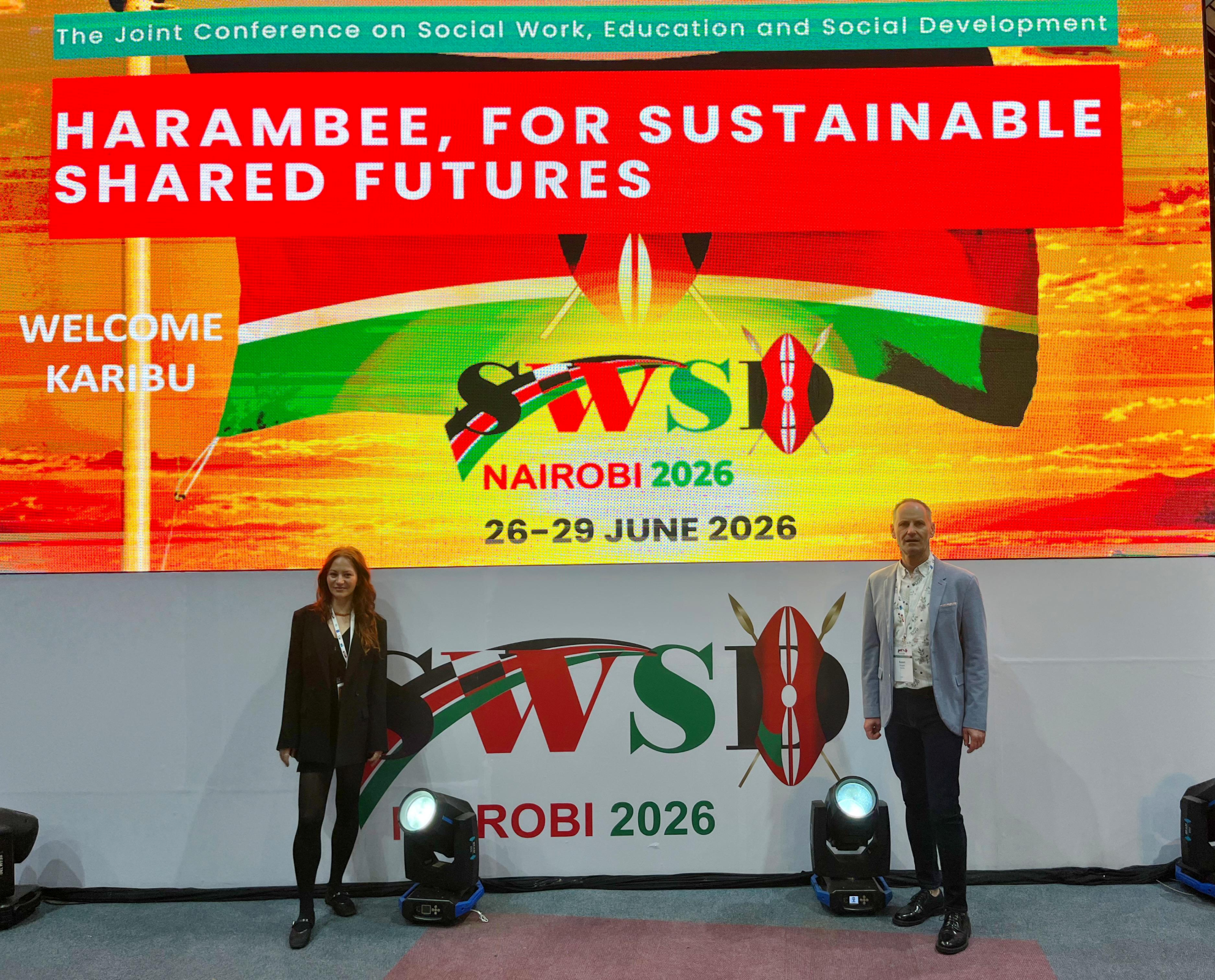 <p>Laura Feith González and Robert Koglek at the SWSD 2026 in Nairobi </p>