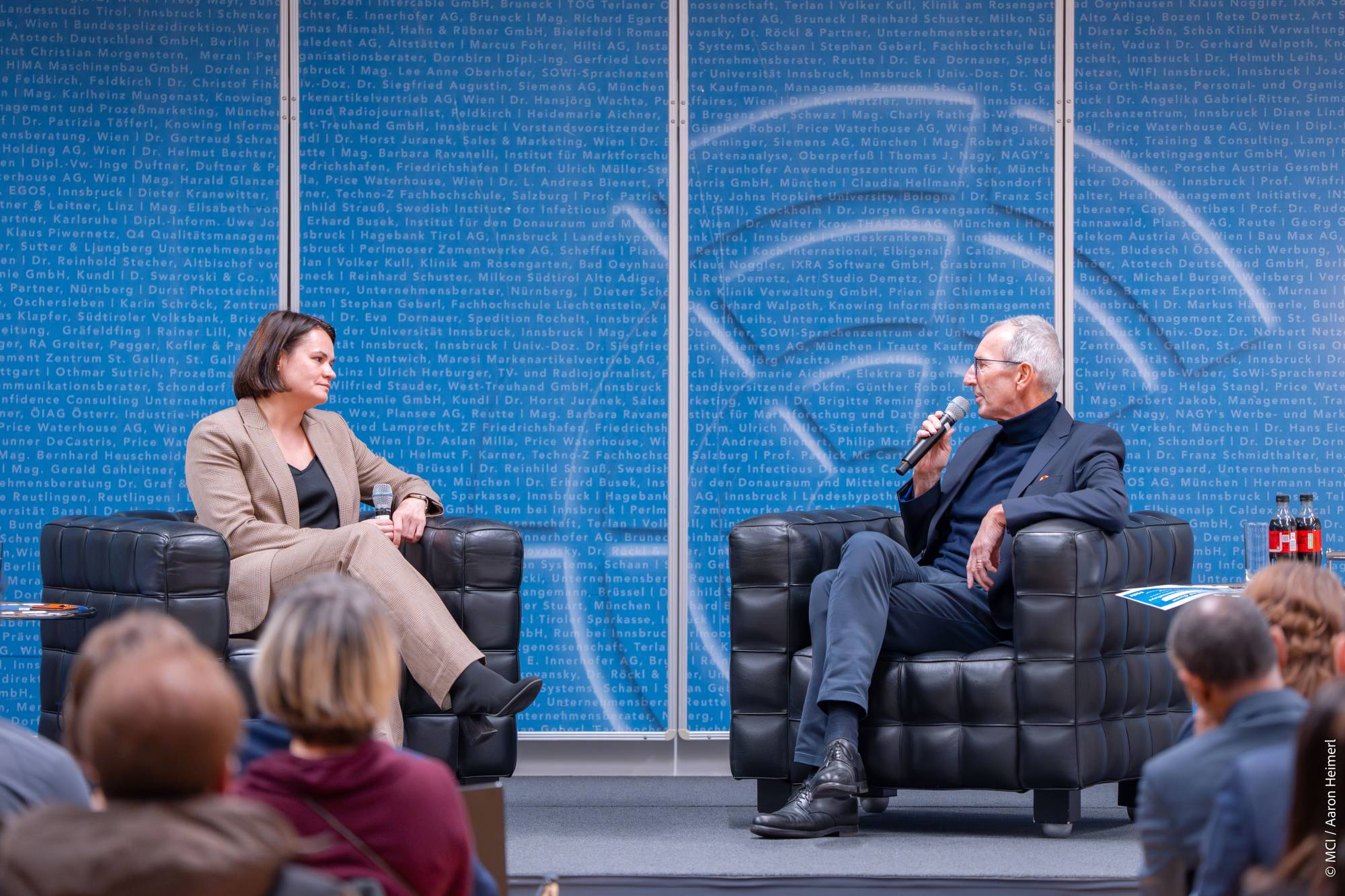 Sviatlana Tsikhanouskaya and MCI rector Andreas Altmann (c) MCI Heimerl