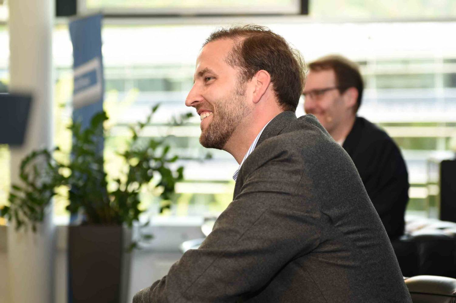 Fabian Kienbaum during the discussion with the audience.