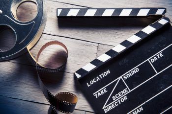 Filmrolle und Filmklappe