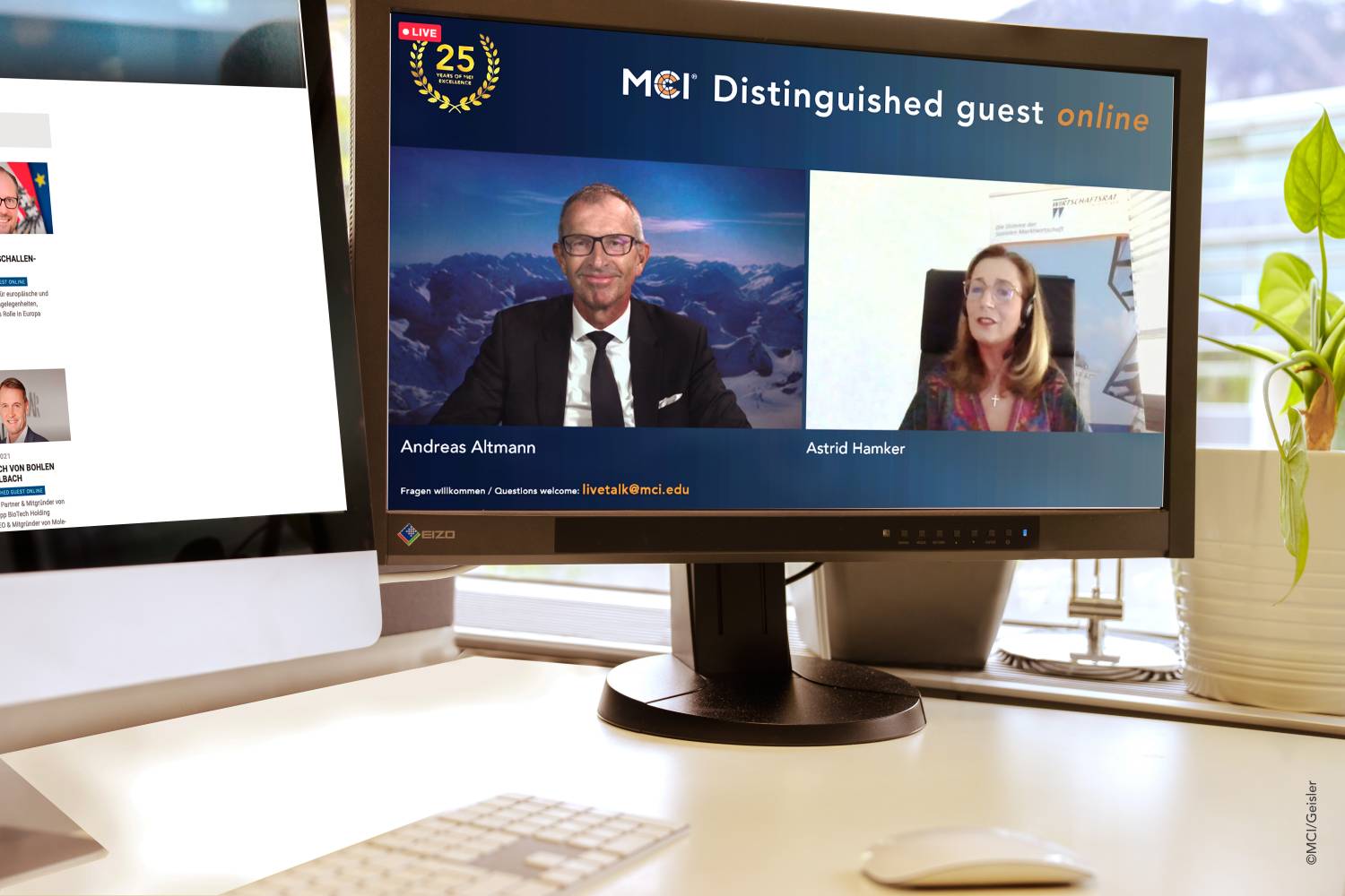 MCI Livetalk mit Astrid Hamker über die Zukunft Europas. Foto: MCI