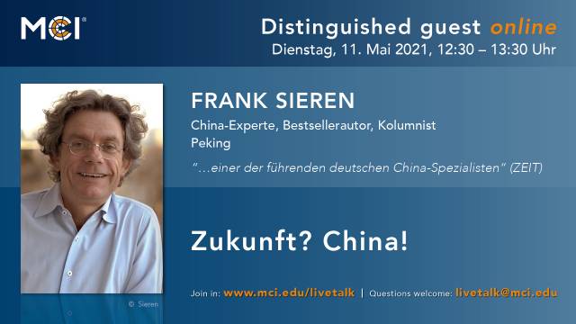 Frank Sieren über die Zukunft von China. - MCI Innsbruck
