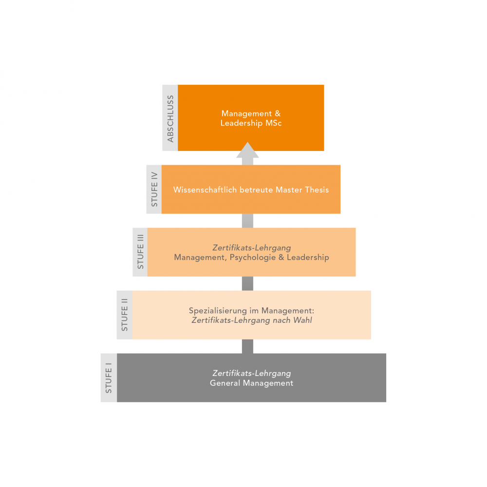 Tabelle des Aufbau der Executive Education General Management MBA.