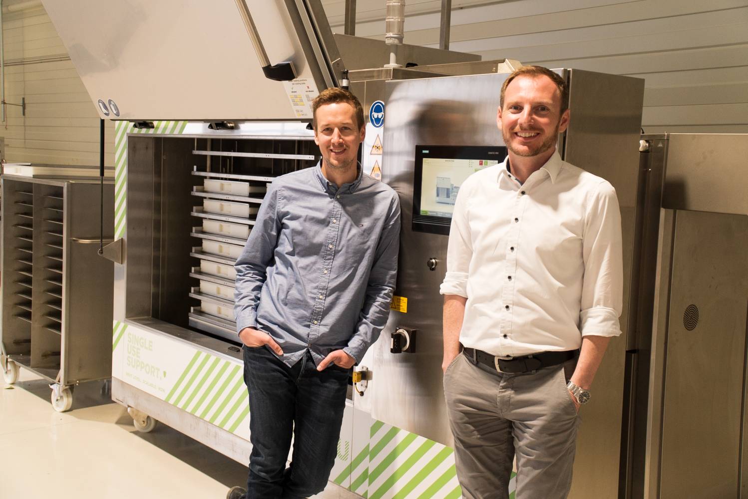 <p>Die beiden Gründer Thomas Wurm und Johannes Kirchmair revolutionieren die Biopharma-Industrie ©Single Use Support</p>