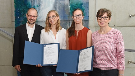 Von links: Matthias Sparber, Bettina Dunkler, Carmen Kostenzer, Susanne Lichtmannegger. Foto: MCI