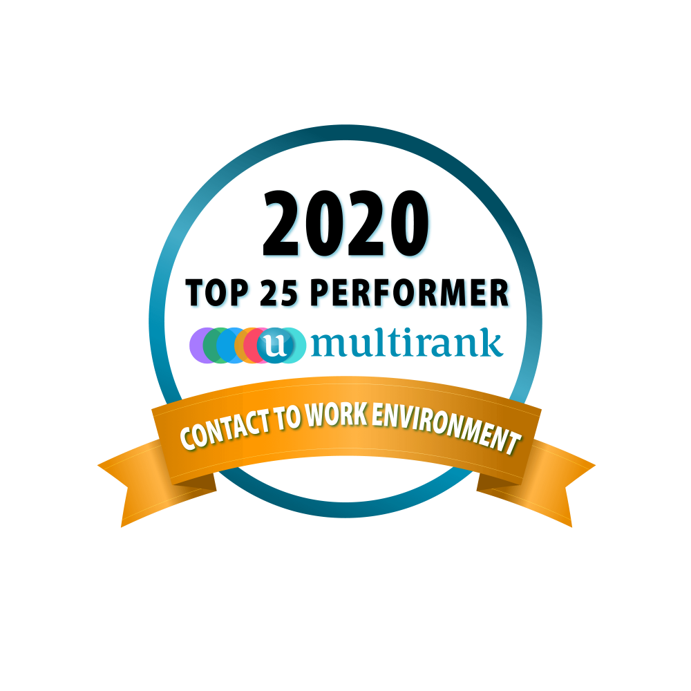 Auch 2020 listet U-Multirank die Unternehmerische Hochschule® weltweit als 'Top 25 Performer'.