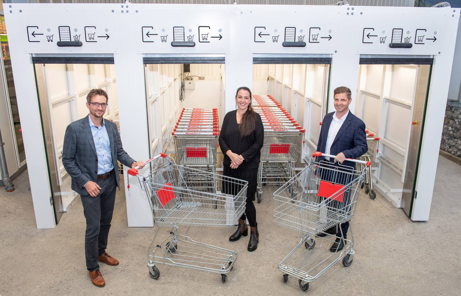 First use of the seCUBE for shopping carts in Zirl. ©SPAR