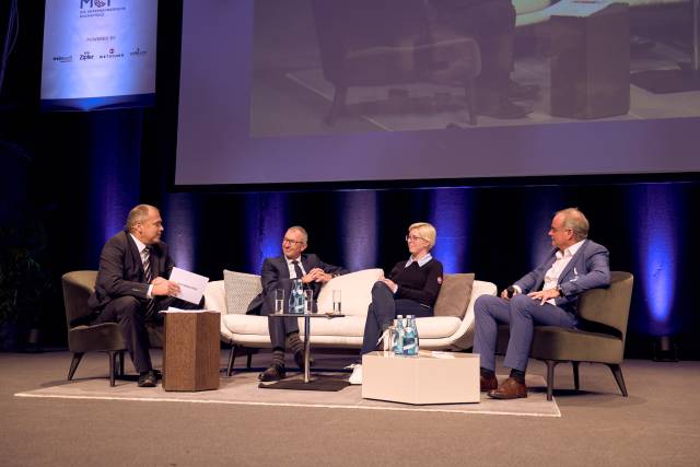 Spannende Podiumsdiskussion mit Susanne Haspinger, Georg Kofler und Andreas Altmann zum Thema ‚Entrepreneurship in Tirol‘. © Klaus Maislinger