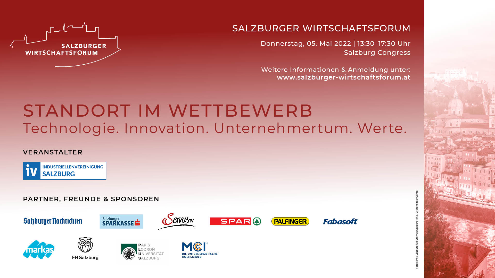 Veranstalter und Partner des ersten Salzburger Wirtschaftsforums. © Foto: Salzburg Tourismus / Breitegger Günter