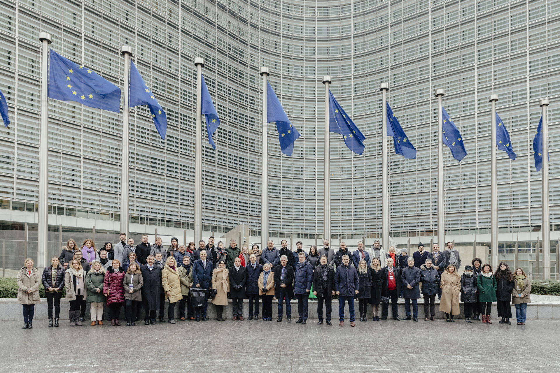 Vertreter:innen aller ULYSSEUS-Partneruniversitäten in Brüssel (Dezember 2022) © Óscar Romero
