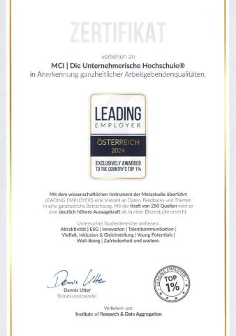 Leading Employer 2024 Certificate