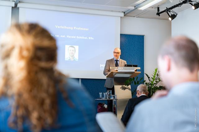 Christoph Griesbeck hält die Laudatio ©MCI / Marc Scherr