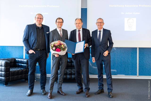 V.l.n.r.: Werner Stadlmayr, Julian Huber, Franz Pegger, Andreas Altmann ©MCI / Aaron Heimerl