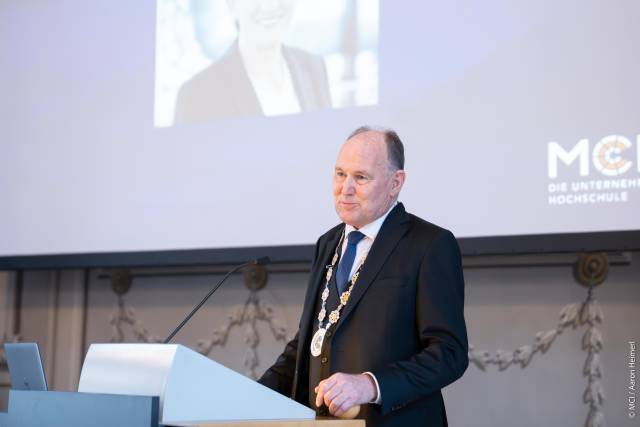 Head of the MCI Academic Council Franz Pegger ©MCI/Aaron Heimerl