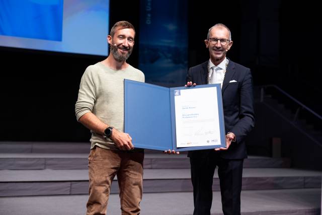 MCI Welcome 2025: Verleihung der Ehrenprofessur an Daniel Krauss ©Thomas Steinlechner
