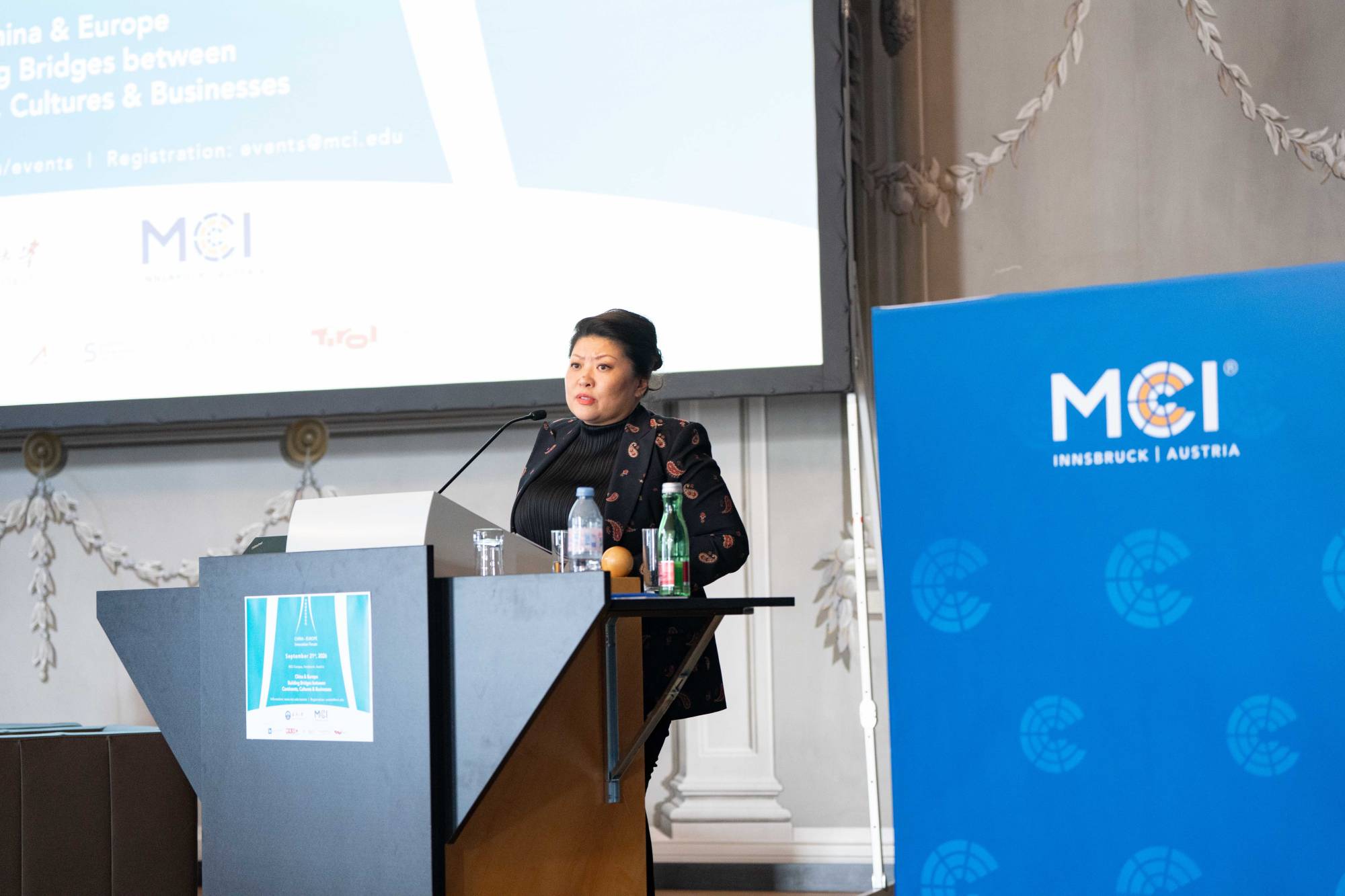 Speakers, partners, and guests from around the world gathered at the China–Europe Innovation Forum at MCI in Innsbruck ©MCI<br />