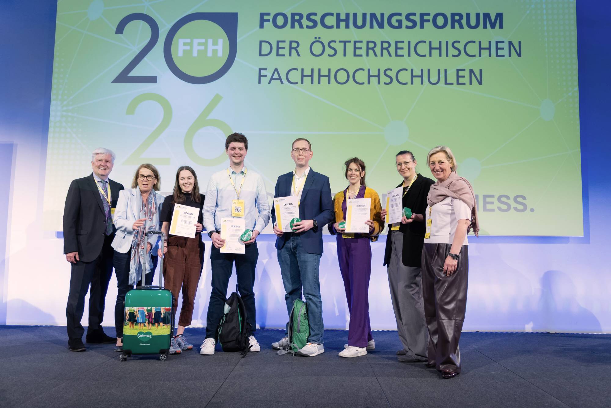 <p>The five finalists at the awards ceremony ©FH Campus 02/Oliver Wolf</p>