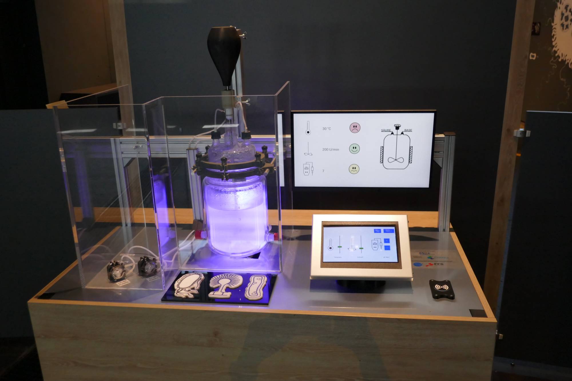 <p>Demonstration bioreactor for simulating different growth conditions to optimize the cultivation of microorganisms. ©MCI/Sonja Hirschl-Neuhauser</p>
