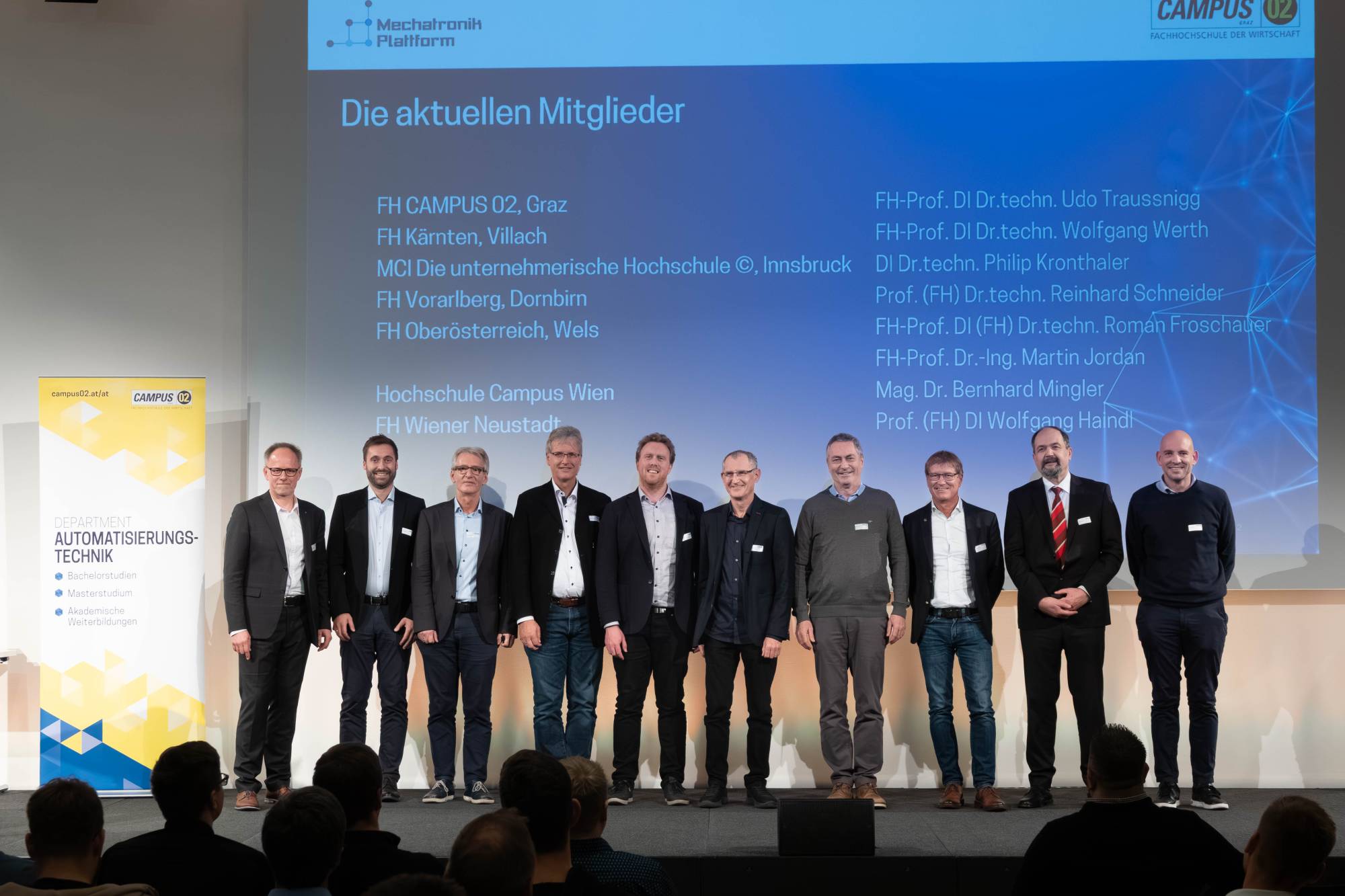 <p>Current members of the Mechatronics Platform ©FH Campus 02</p>