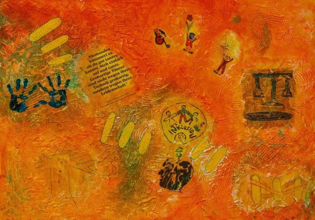 <p>Artwork by the artists of the “Art, Culture, Nature” group of the employment initiative of the Psychosocial Care Service Tyrol in cooperation with the CSHI</p>