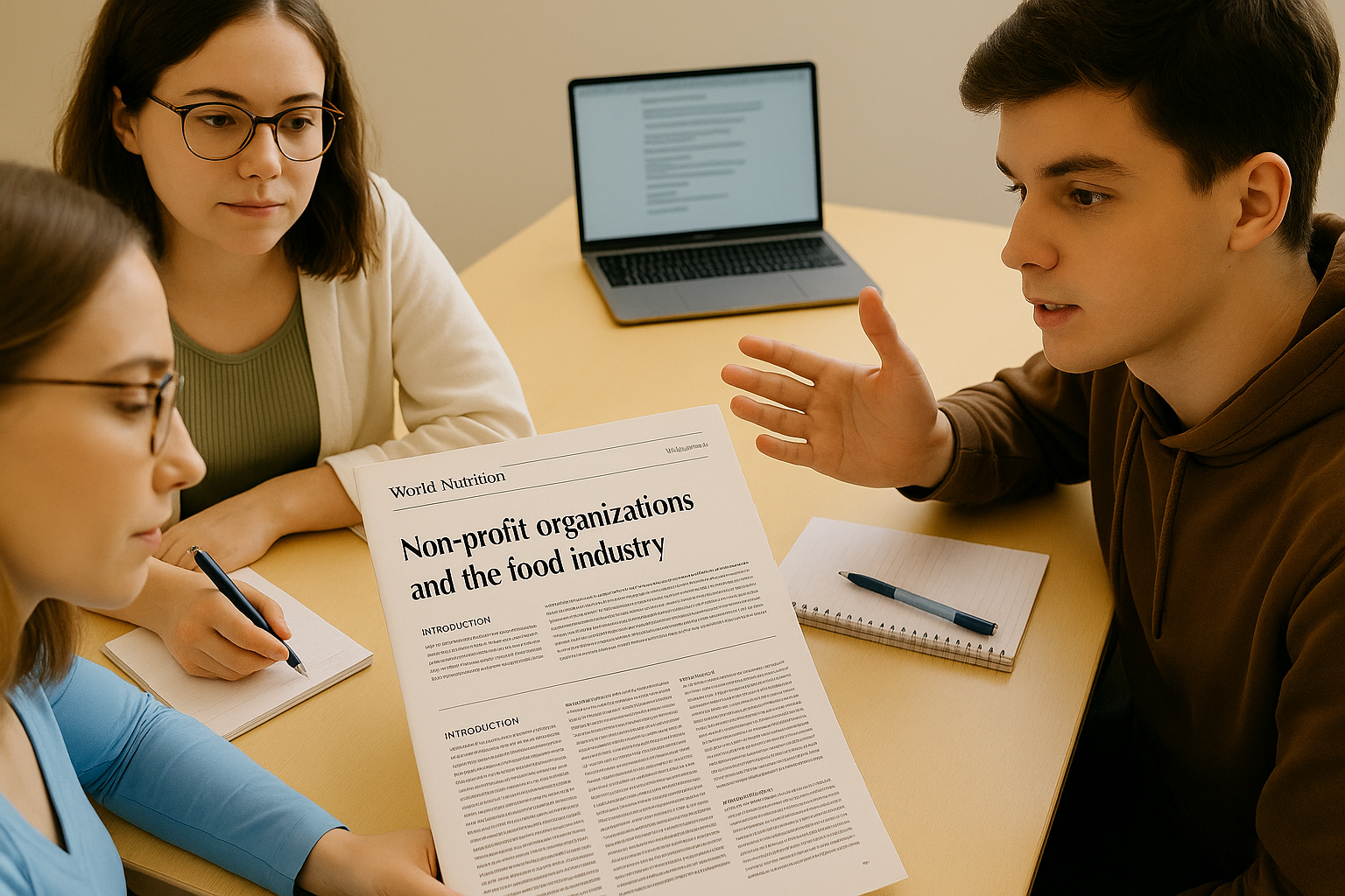 <p>Students publish study in World Nutrition (AI-generated)</p>