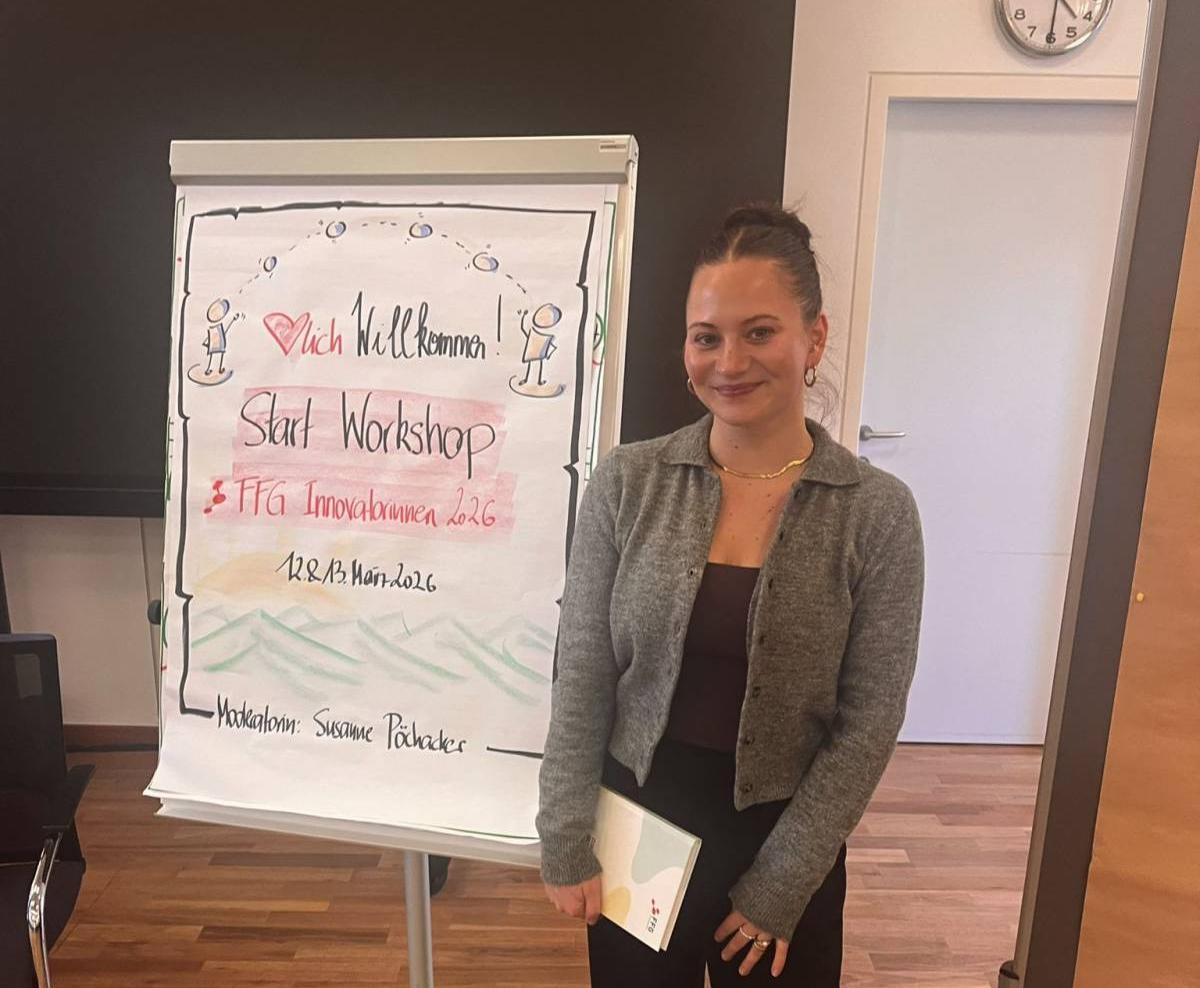 <p>Laura Feith González at the kick-off workshop of the FFG’s INNOVATORINNEN Leadership Program in Vienna ©MCI/Laura Feith</p>