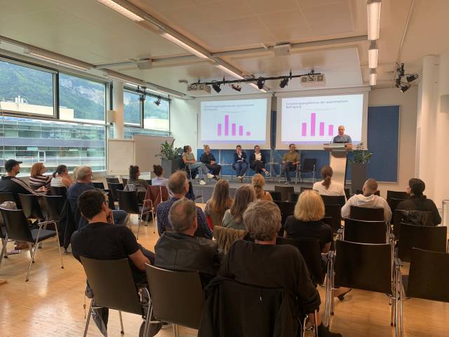 <p>Highlights from the project presentation at the MCI department of Social Work © MCI/Lea Thoms</p>