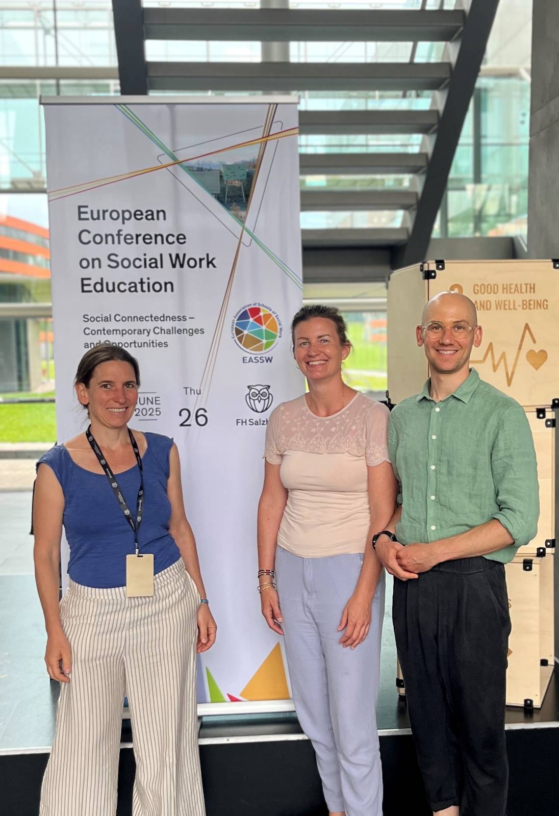 <p>V.l.n.r.: Johanna Muckenhuber (FH Joanneum), Moritz Reisberger (MCI) und Katharina Auer-Voigtländer (FH St. Pölten) © MCI/Reisberger</p>