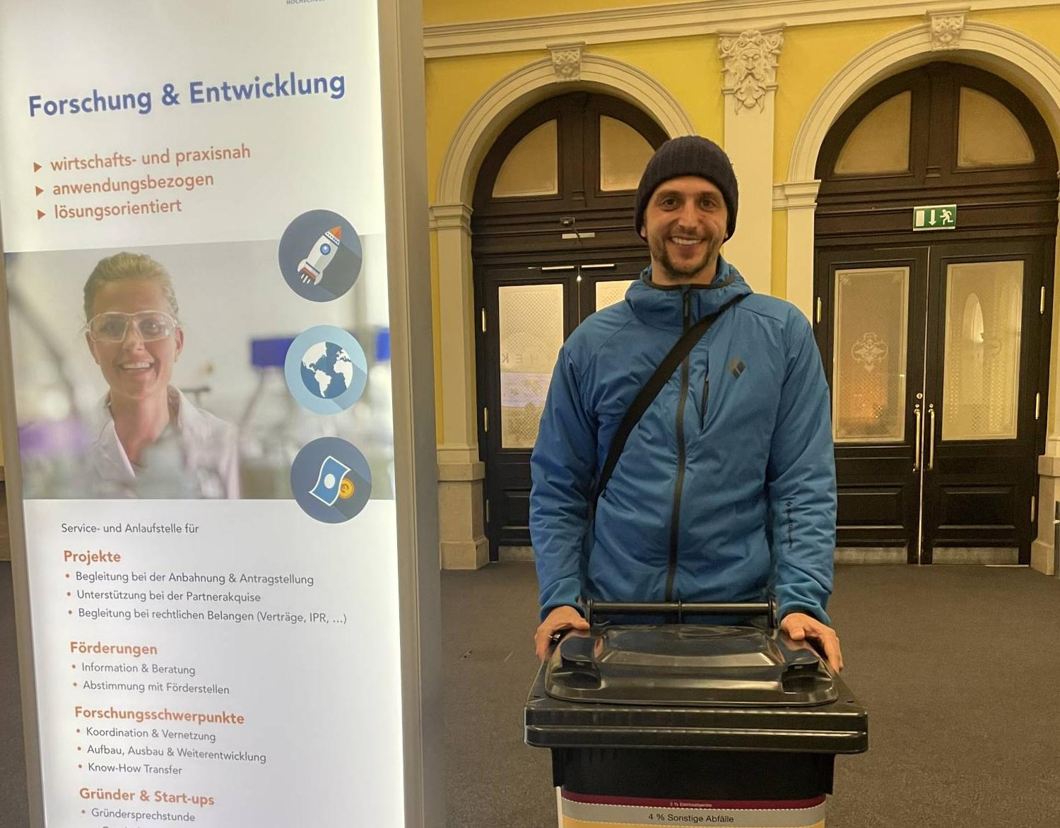 <p>Johannes Wildner B.Sc. von der IKB bei der Sustainability Spotlight Session © Valentina Forer</p><p></p>
