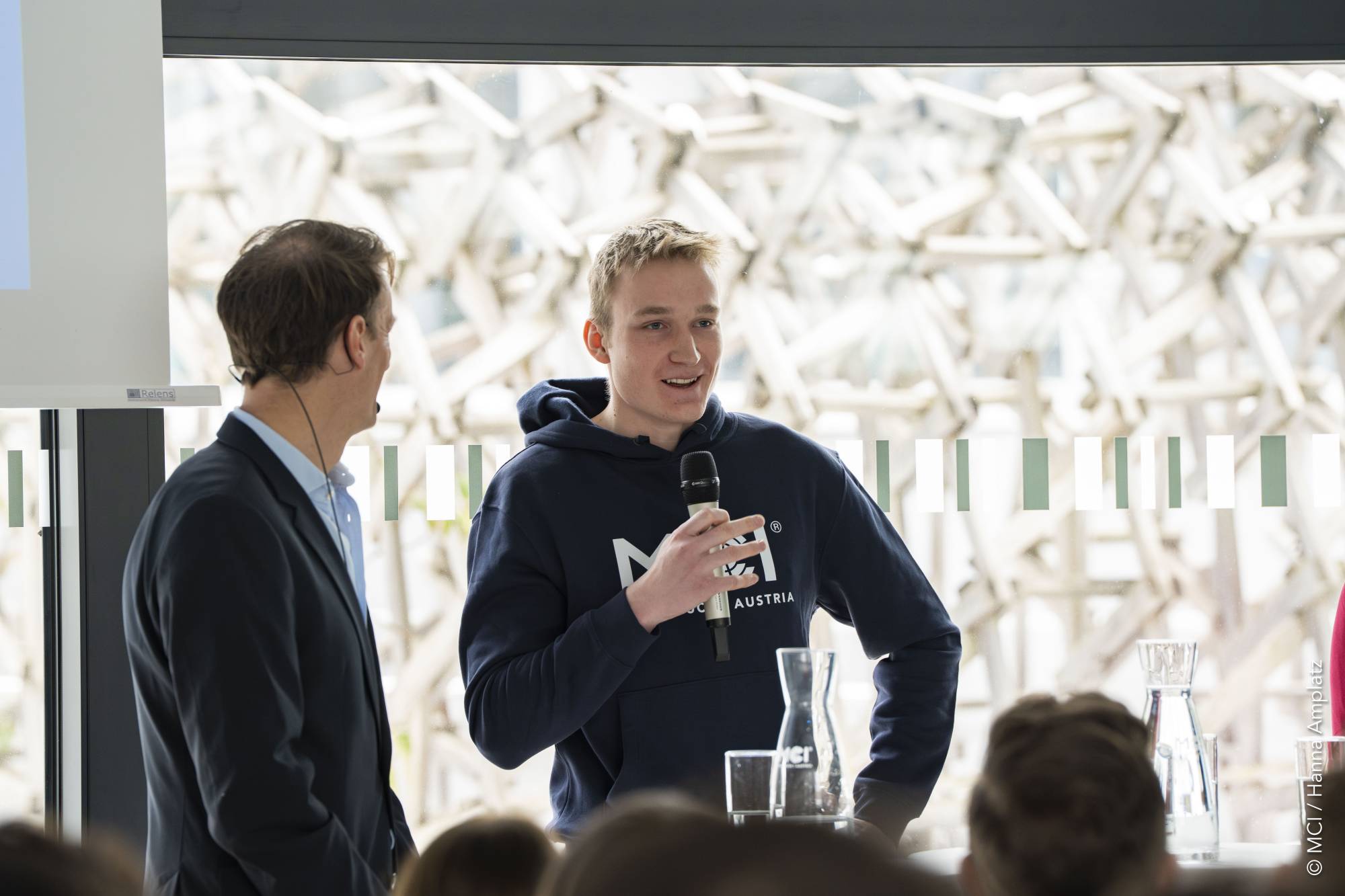 <p>Ole Berger at the Open House at Campus Lienz ©MCI/Hanna Amplatz</p>