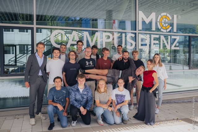 <p>First students at Campus Lienz ©MCI/Hanna Amplatz</p>