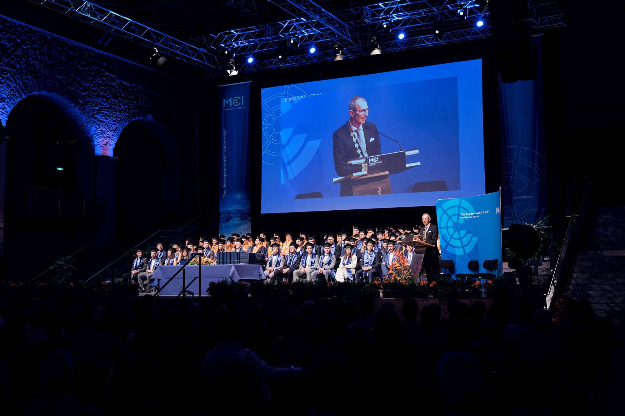 <p>Ceremonial opening of the graduation ceremony by Rector Andreas Altmann. ©Klaus Maislinger</p>