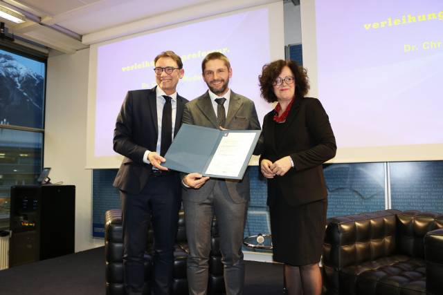 <p>Dr. Christian Ploder erhält MCI-Professur. <span style=