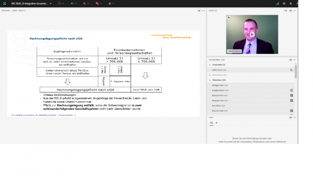 <p>ILV Entrepreneurship: Lehrveranstaltungsleiter Thomas Dilger bearbeitete mit den Studierenden eine spannende, brandaktuelle case study <span style=