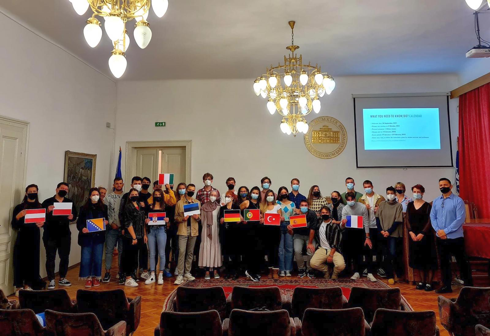 Welcome event for exchange students at the University of Sarajevo. Photo: Ana Desnica