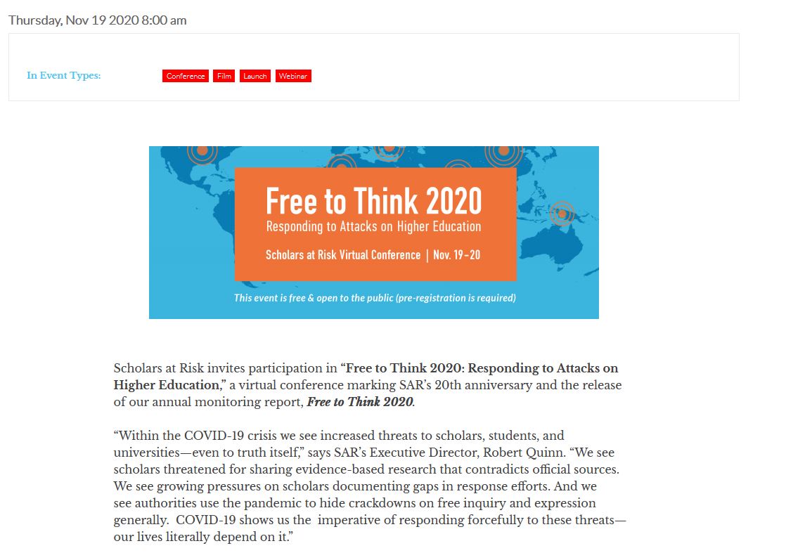Free to Think 2020 - MCI Innsbruck