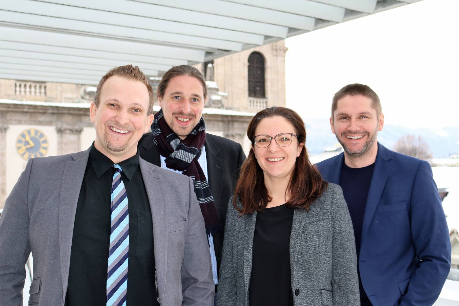 MCiT lecturers (f.l.t.r): Thomas Dilger, MA, BA; Prof. Dr. Stephan Schlögl; Dr. Teresa Spieß & Dr. Christian Ploder