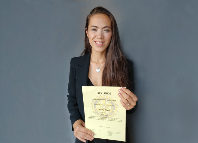 <p>Anna Fürst erhielt das Höchstbegabtenstipendium des Rotary Clubs Innsbruck. Foto: Anna Fürst</p>